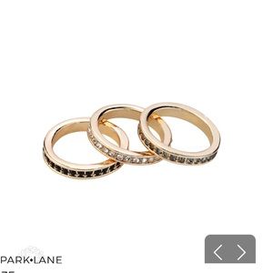 Park Lane 3 Stackable Rings, Gold Tone, NWT, Size 6